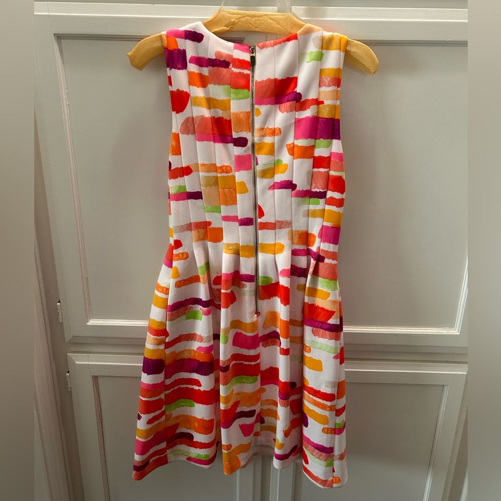 Vince Camuto white/multi color dress size 8